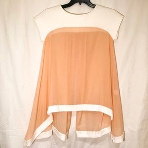 Elegant Cream and Peach Women's Top